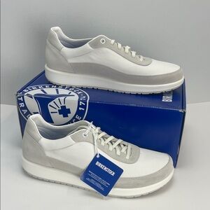 Birkenstock Honnef City Antique White Shoes Lace Up Sneakers Leather EU 45 US 12